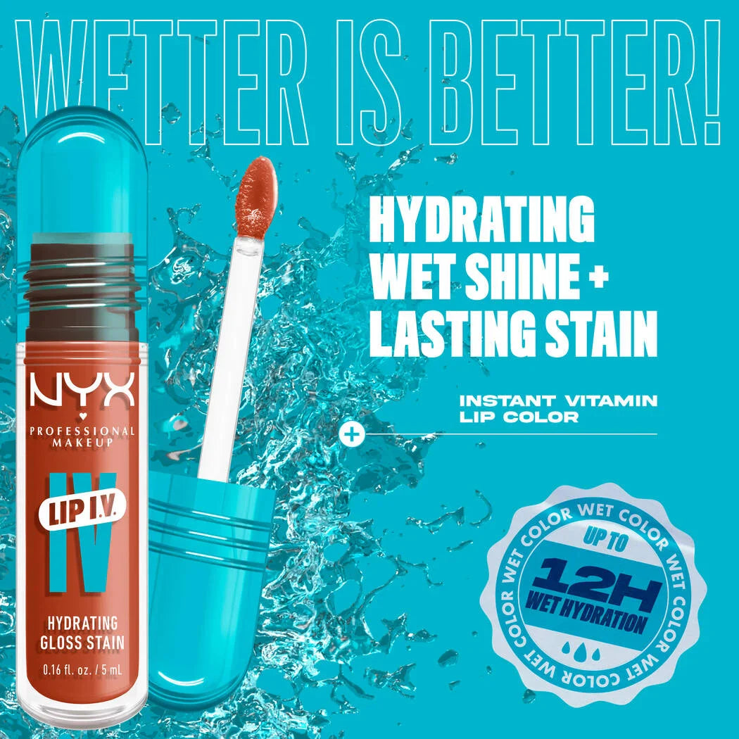 Hydrating lip gloss stain with lasting color