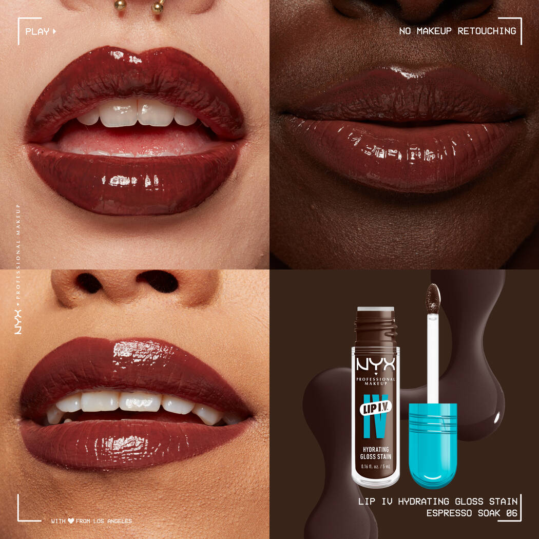 Hydrating lip gloss stain with lasting color