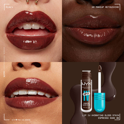 Hydrating lip gloss stain with lasting color